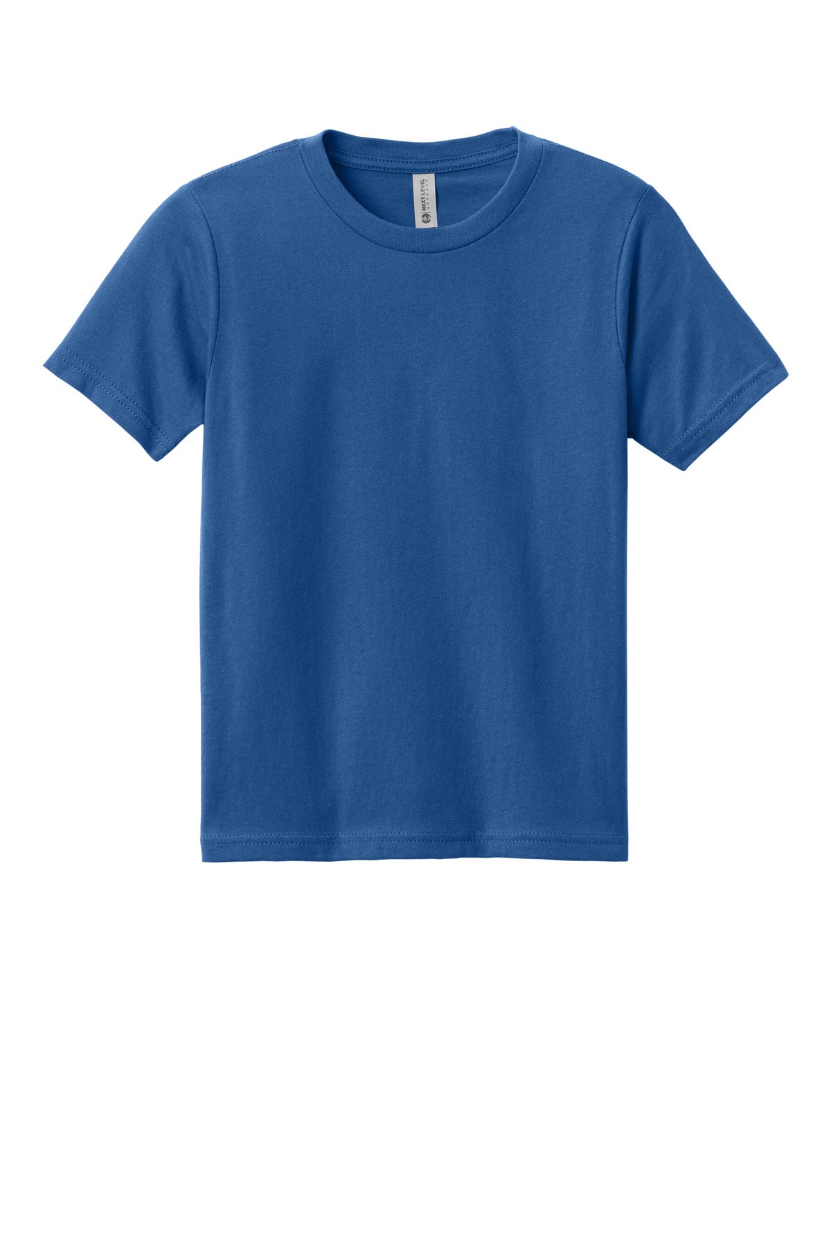 Front View of Royal Next Level Apparel Youth Cotton Tee NL3310