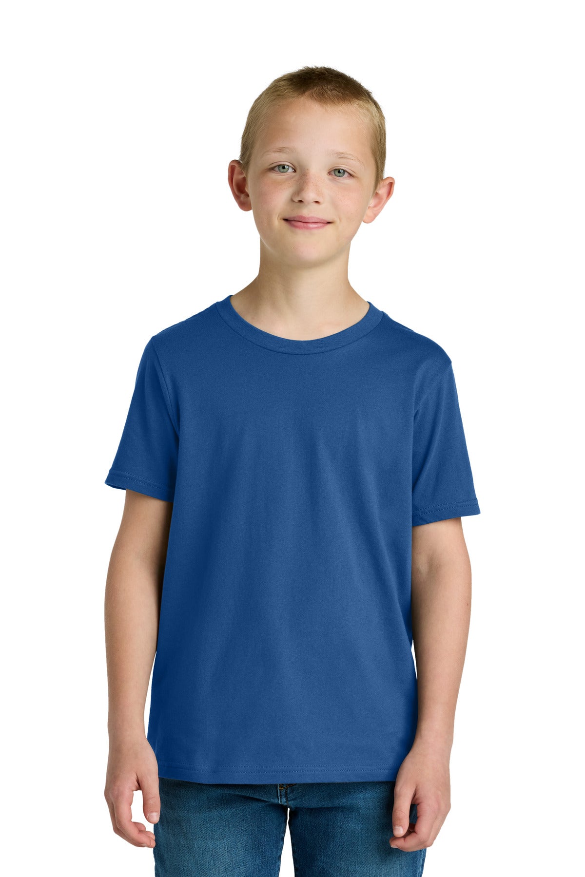Front View of Royal Next Level Apparel Youth Cotton Tee NL3310