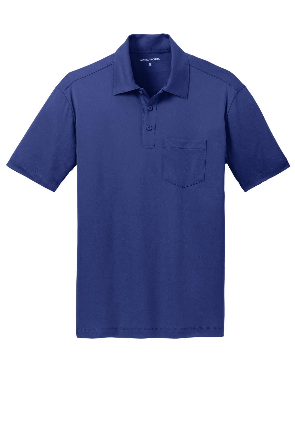 Front View of Royal Port Authority Silk Touch Performance Pocket Polo. K540P