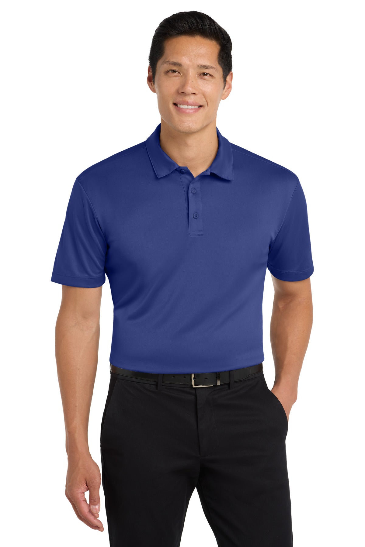 Front View of Royal Port Authority Tall Silk Touch Performance Polo. TLK540