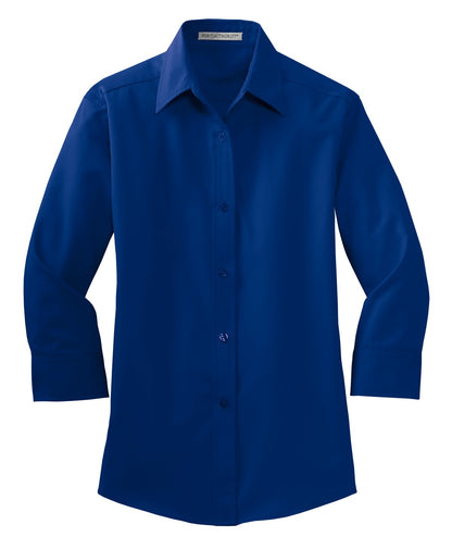 Front View of Royal Port Authority Women's 3/4-Sleeve Easy Care Shirt. L612