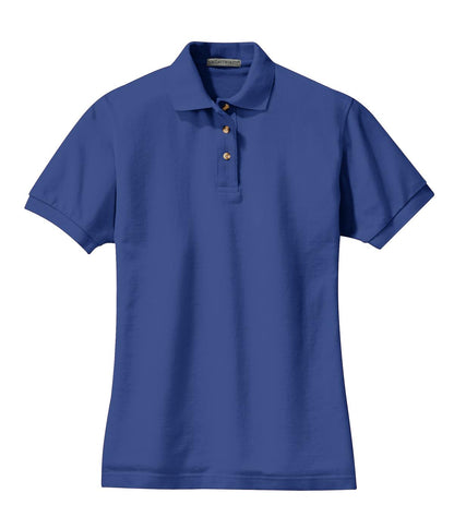 Front View of Royal Port Authority Women's Heavyweight Cotton Pique Polo. L420