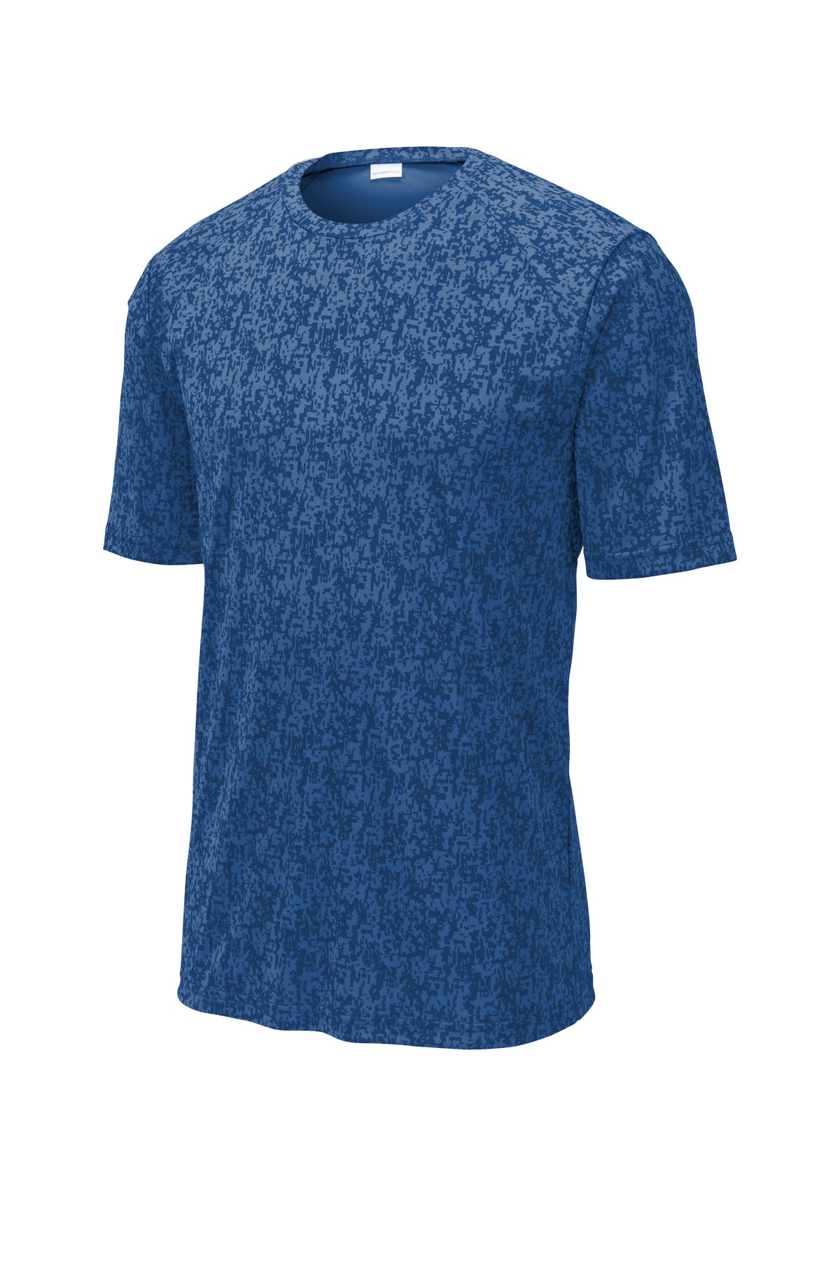 Front View of Royal Sport-Tek Digi Camo Tee. ST460
