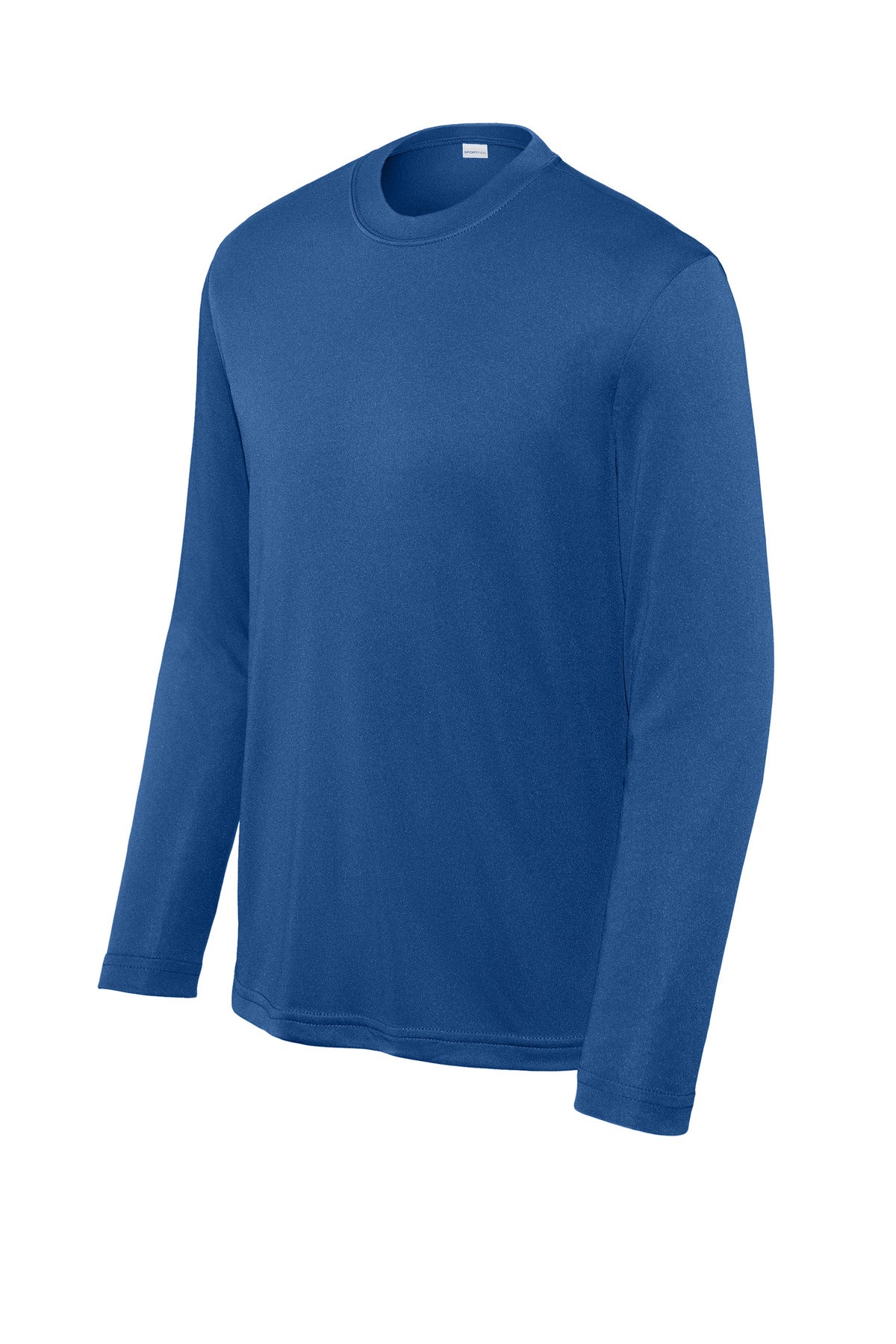 Front View of Royal Sport-Tek Youth Long Sleeve PosiCharge Competitor Tee. YST350LS