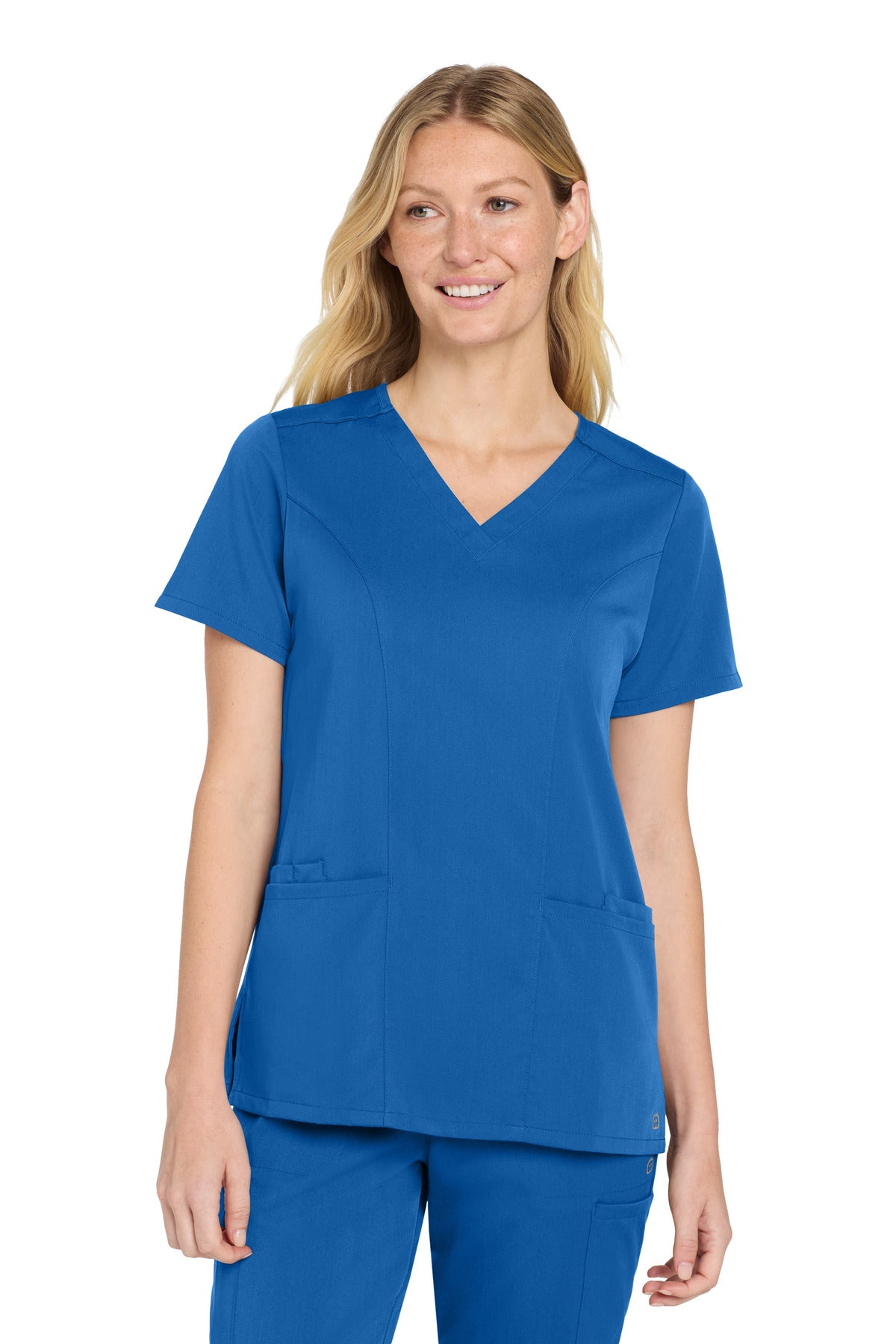 Front View of Royal Wink Women's Premiere Flex V-Neck Top WW4168