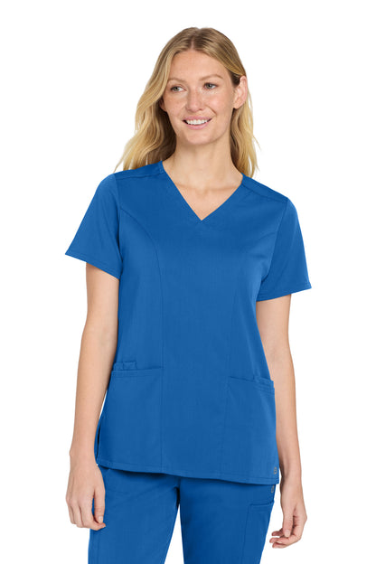 Front View of Royal Wink Women's Premiere Flex V-Neck Top WW4168