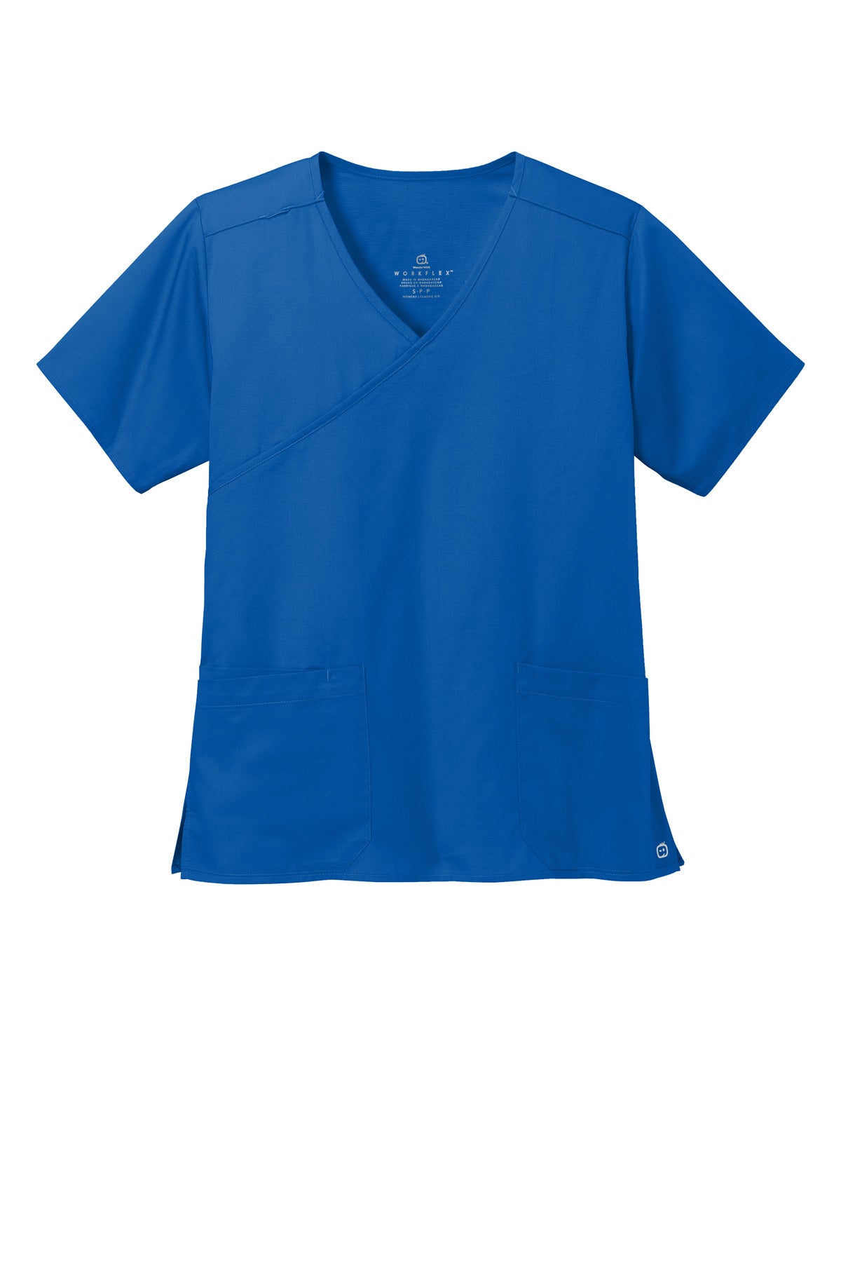 Front View of Royal Wink Women's WorkFlex Mock Wrap Top WW4760