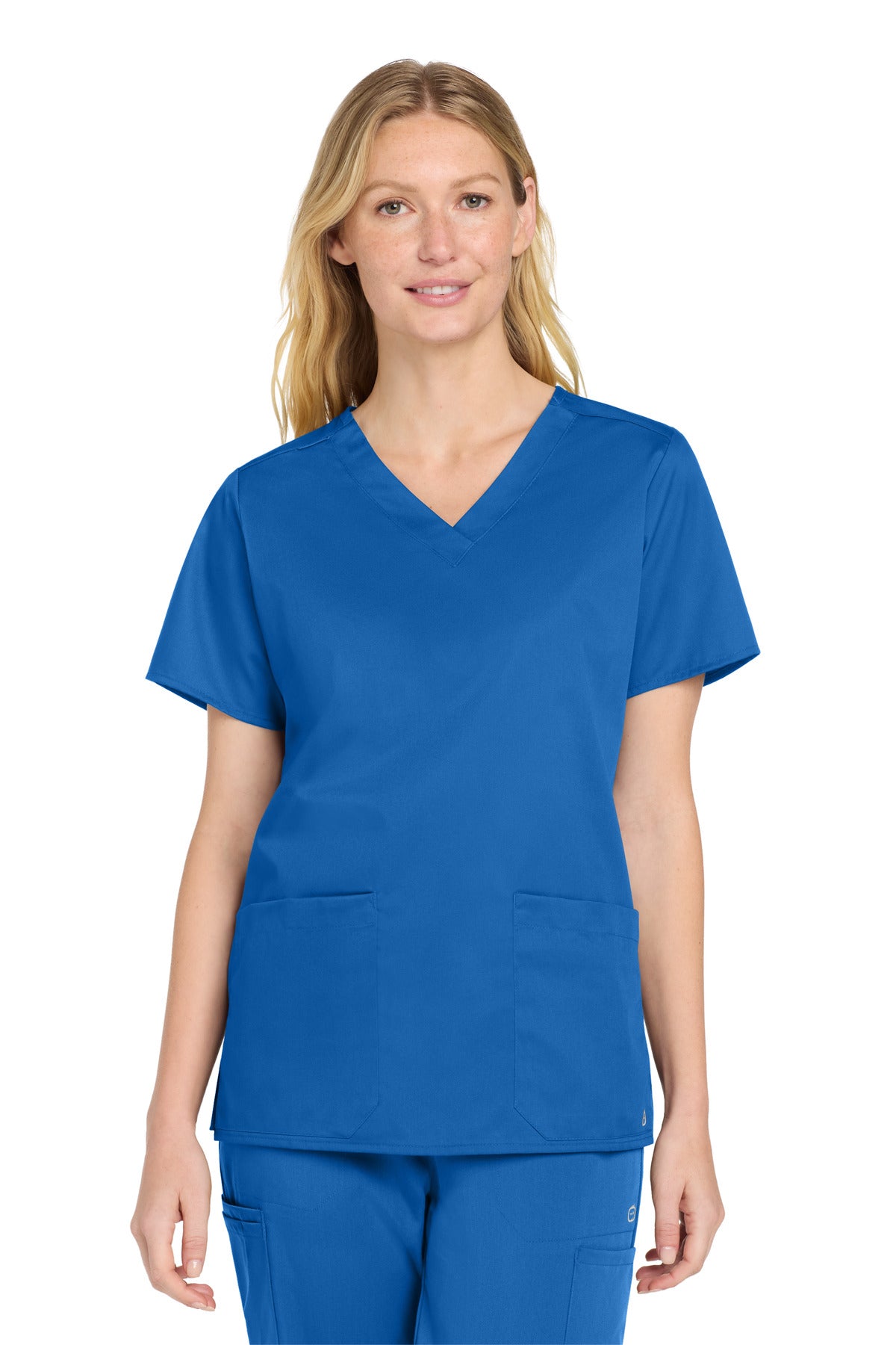 Front View of Royal Wink Women's WorkFlex V-Neck Top WW4560