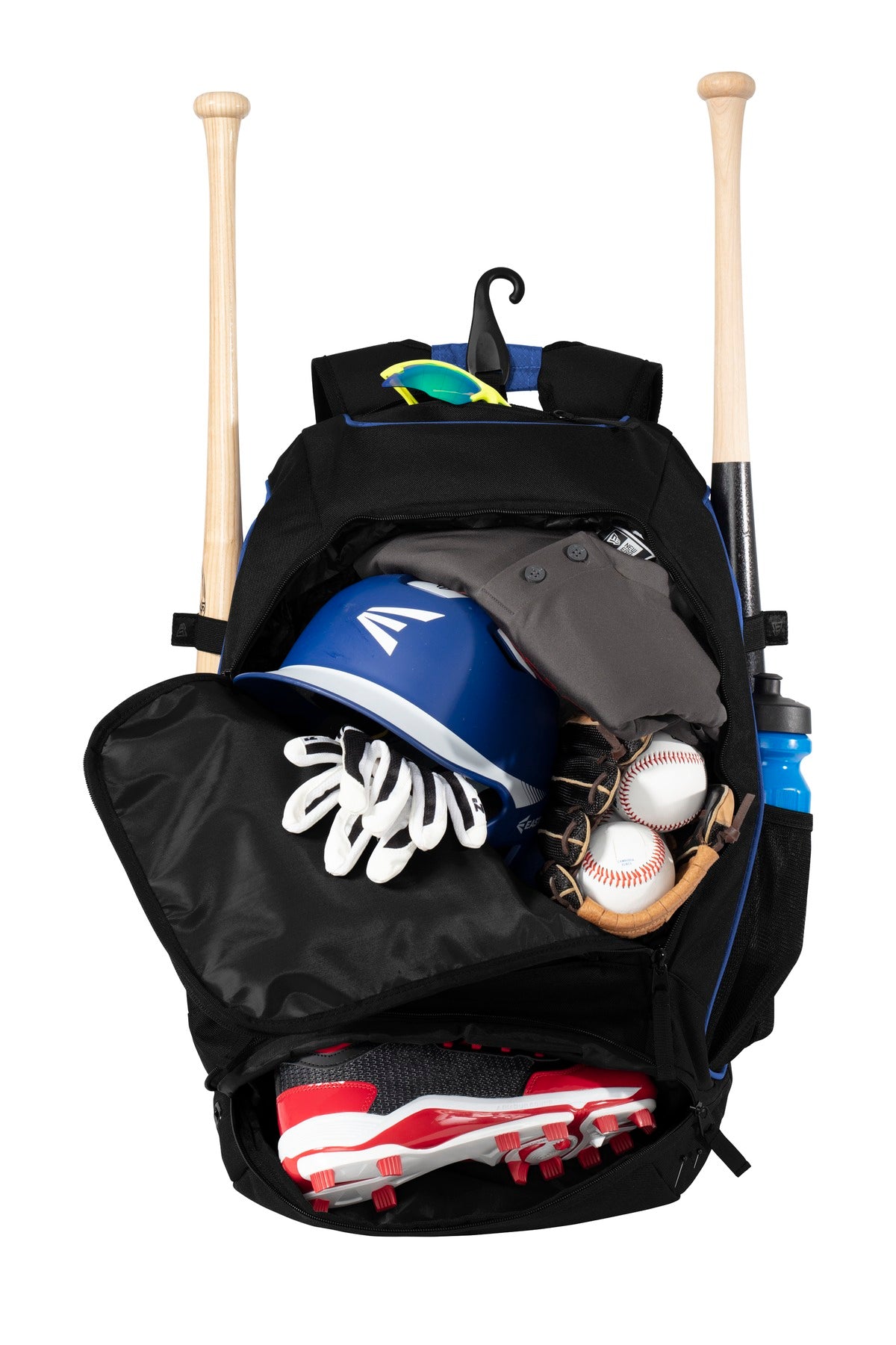 Front View of Royal/Black New Era Shutout Backpack NEB300