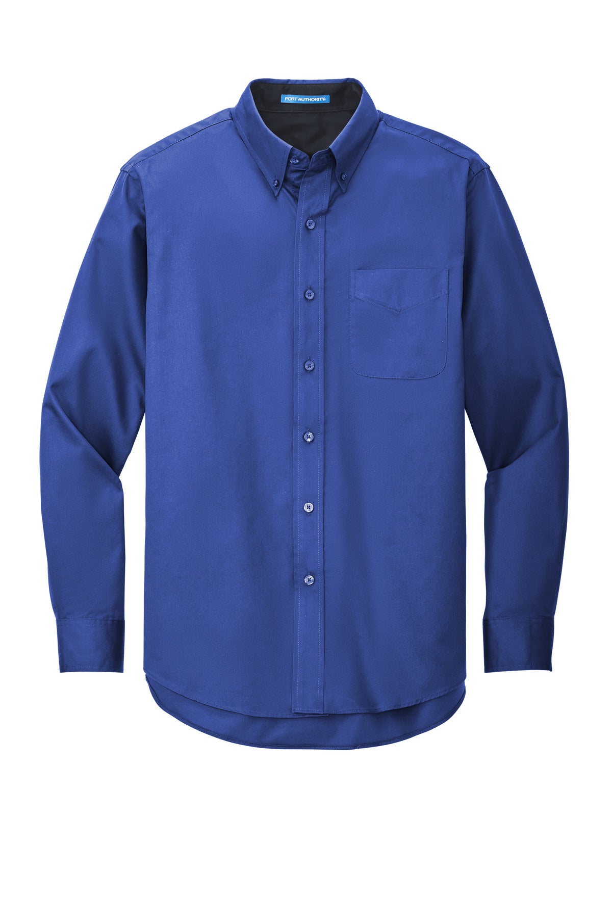 Front View of Royal/Cls Navy Port Authority Extended Size Long Sleeve Easy Care Shirt S608ES