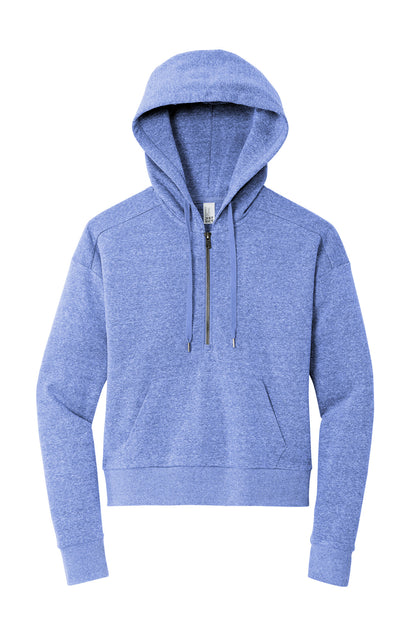 Front View of RoyalFrost District Women's Perfect Tri Fleece 1/2-Zip Pullover DT1311