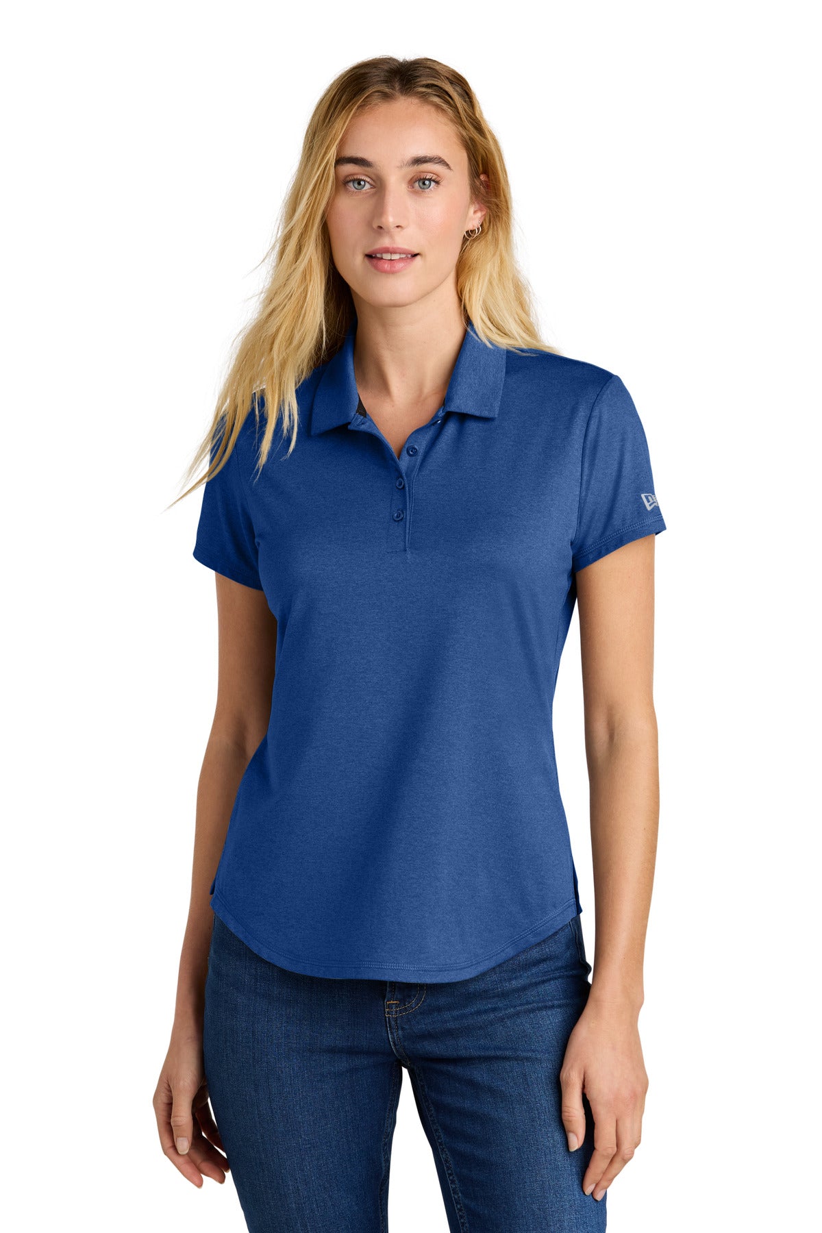 Front View of RoyalHt New Era Women's Power Polo LNEA225