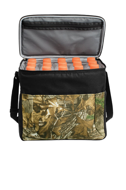 Front View of RT Extra/Black Port Authority Camouflage 24-Can Cube Cooler. BG514C