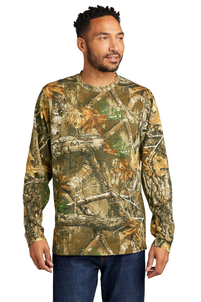 Front View of RTEdge Russell Outdoors Realtree Long Sleeve Pocket Tee RU100LSP