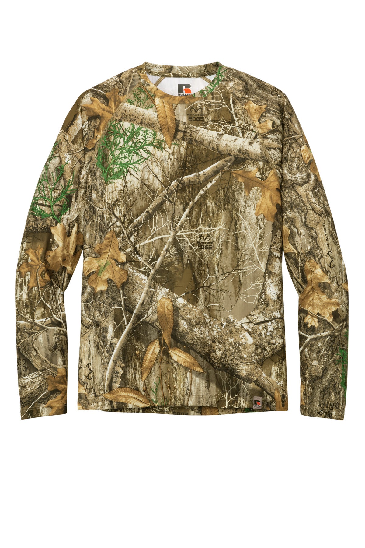 Front View of RTEdge Russell Outdoors Realtree Performance Long Sleeve Tee RU150LS