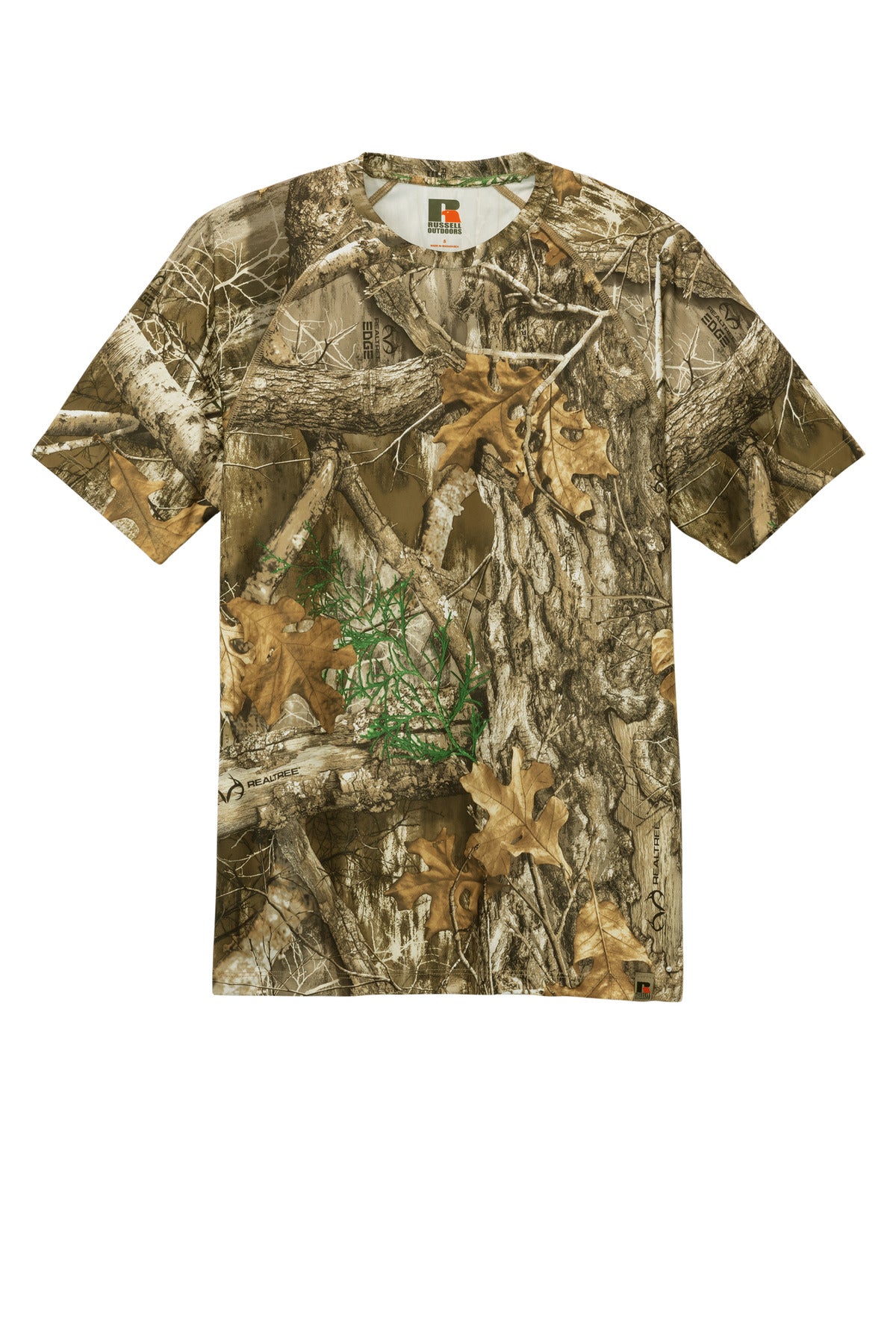 Front View of RTEdge Russell Outdoors Realtree Performance Tee RU150