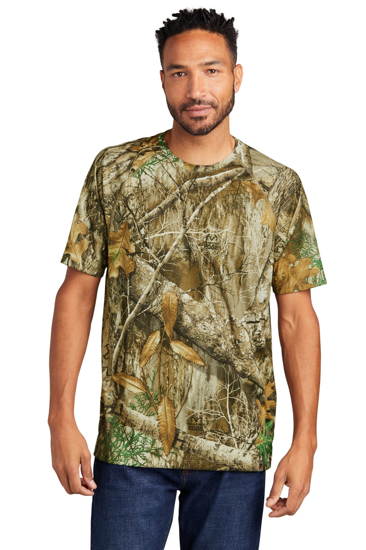 Front View of RTEdge Russell Outdoors Realtree Performance Tee RU150