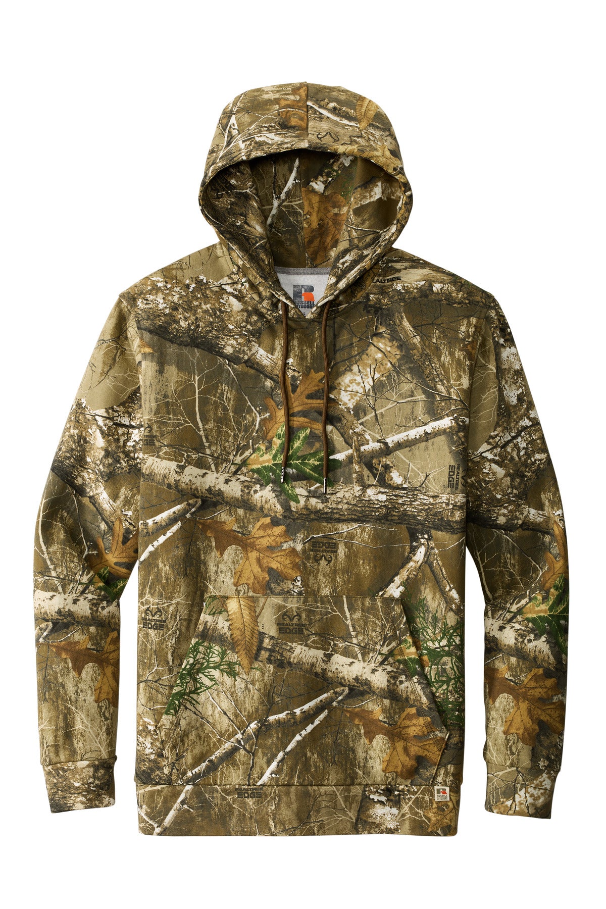 Front View of RTEdge Russell Outdoors Realtree Pullover Hoodie RU400