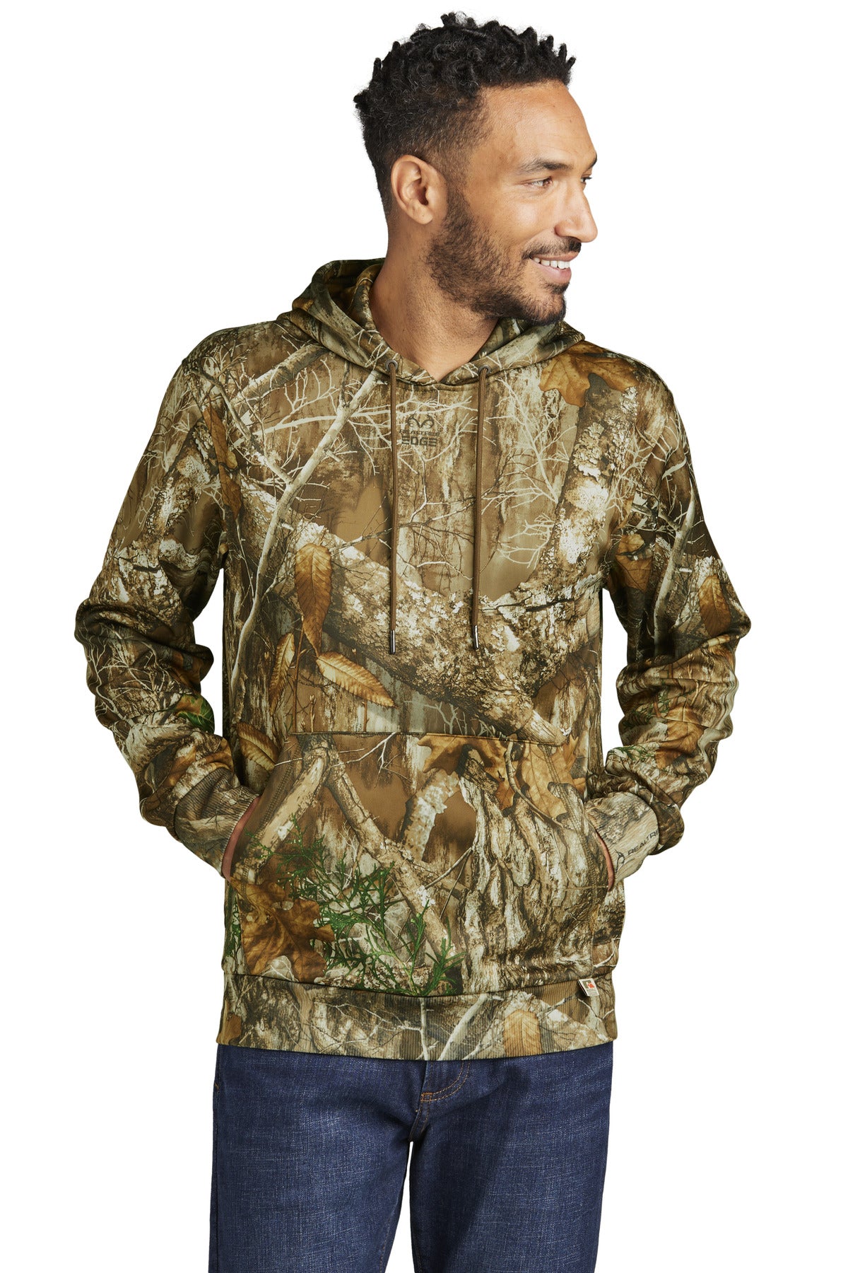 Front View of RTEdge Russell Outdoors Realtree Pullover Hoodie RU400