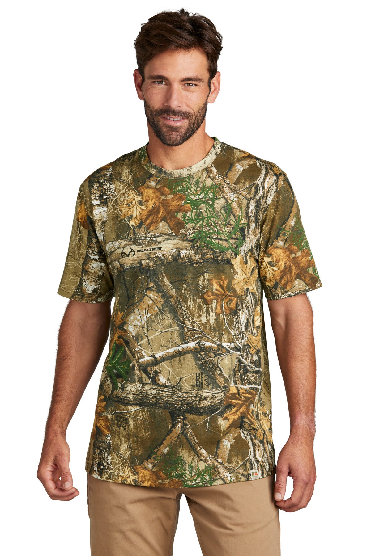 Front View of RTEdge Russell Outdoors Realtree Tee RU100