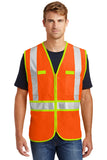Front View of Safety Orange CornerStone - ANSI 107 Class 2 Dual-Color Safety Vest. CSV407