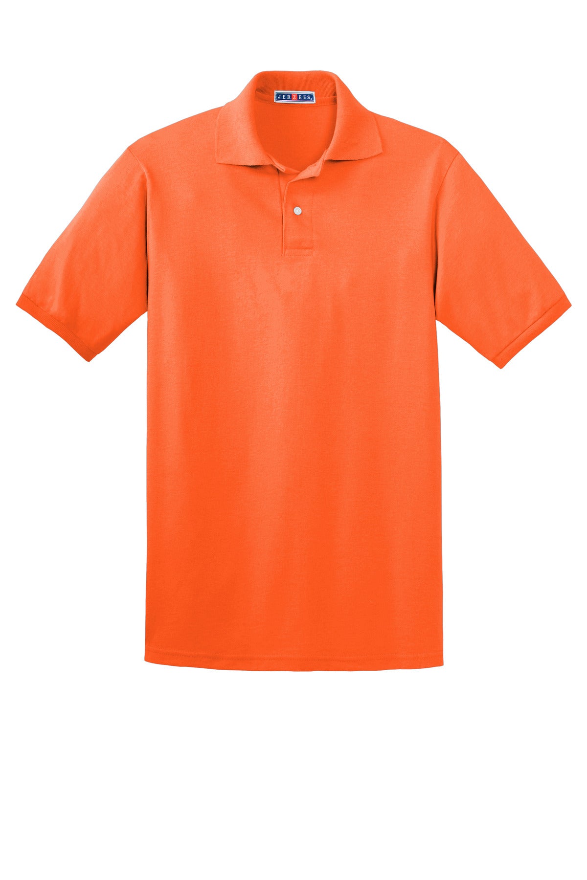 Front View of Safety Orange Jerzees Dri-Power Sport Shirt. 437M