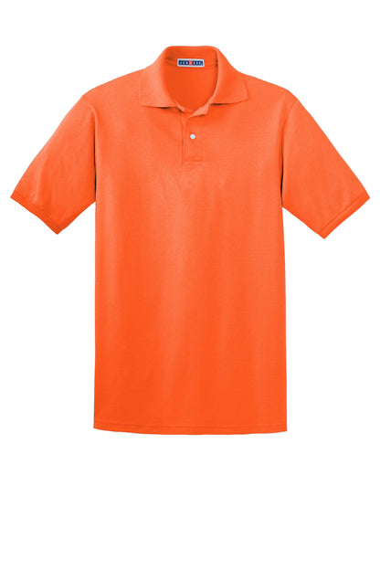 Front View of Safety Orange Jerzees Dri-Power Sport Shirt. 437M