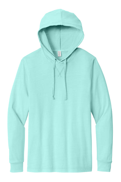 Front View of SaltwtrBlu Allmade Unisex Mineral Dye Organic Cotton Hoodie Tee AL6305