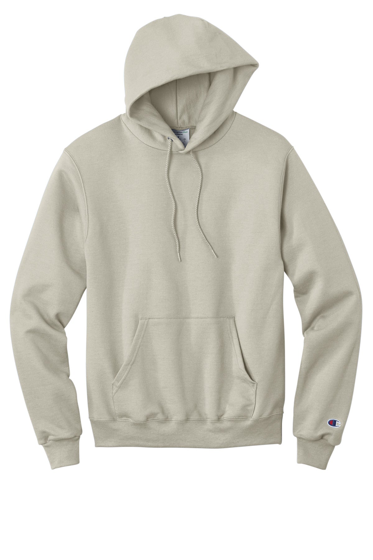 Front View of Sand Champion Powerblend Pullover Hoodie. S700