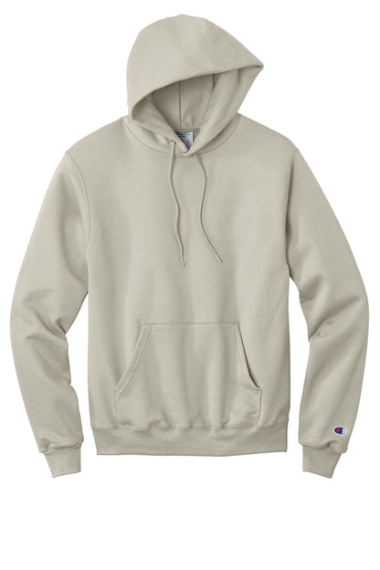 Front View of Sand Champion Powerblend Pullover Hoodie. S700
