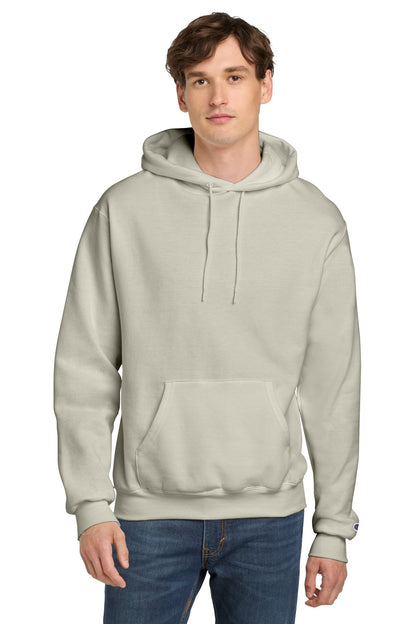 Front View of Sand Champion Powerblend Pullover Hoodie. S700