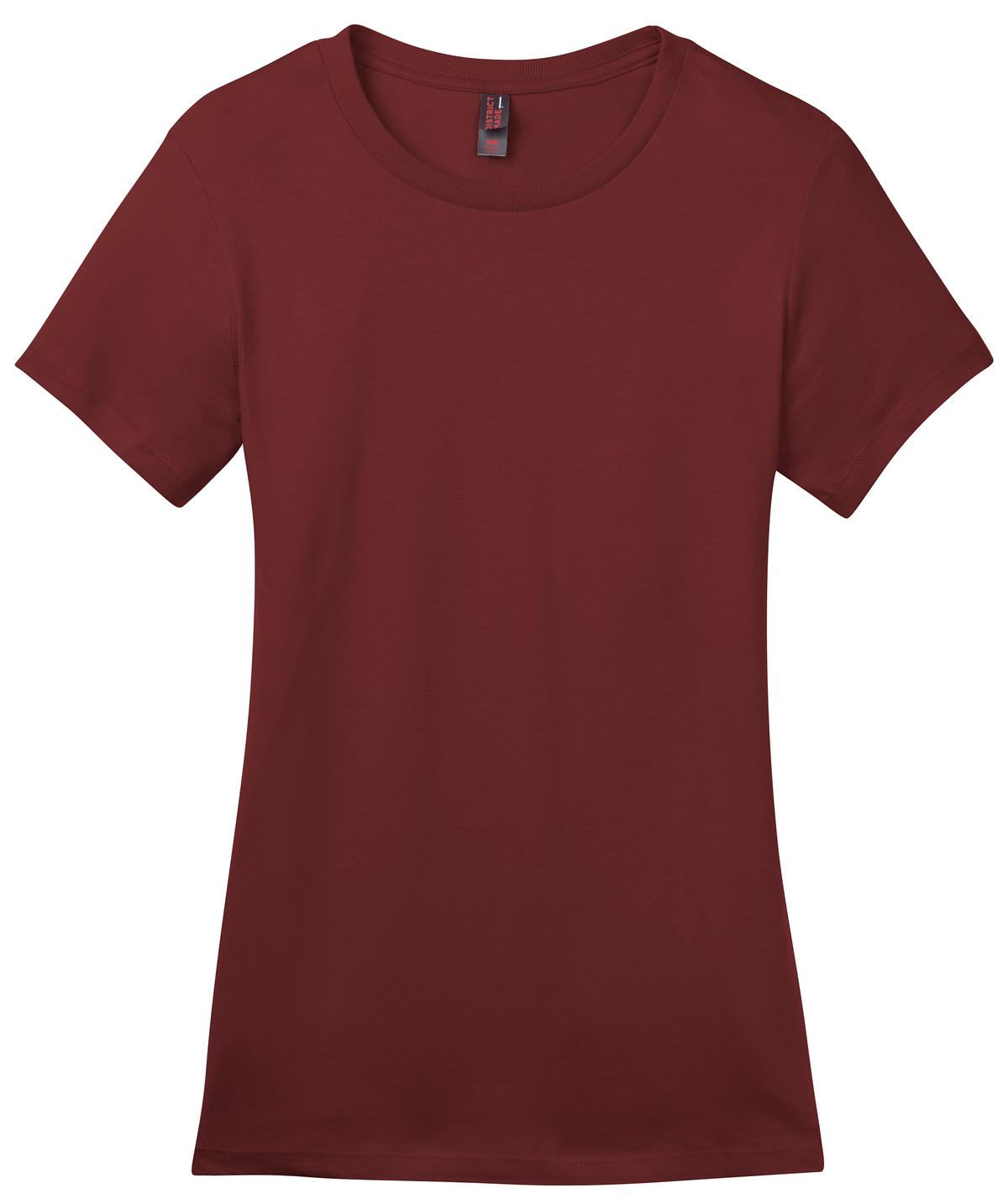 Front View of Sangria District Women's Perfect Weight Tee. DM104L