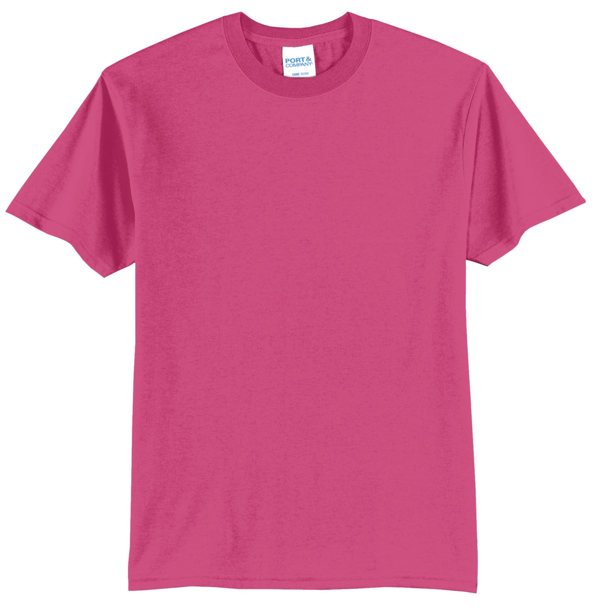 Front View of Sangria Port & Company Tall Core Blend Tee. PC55T
