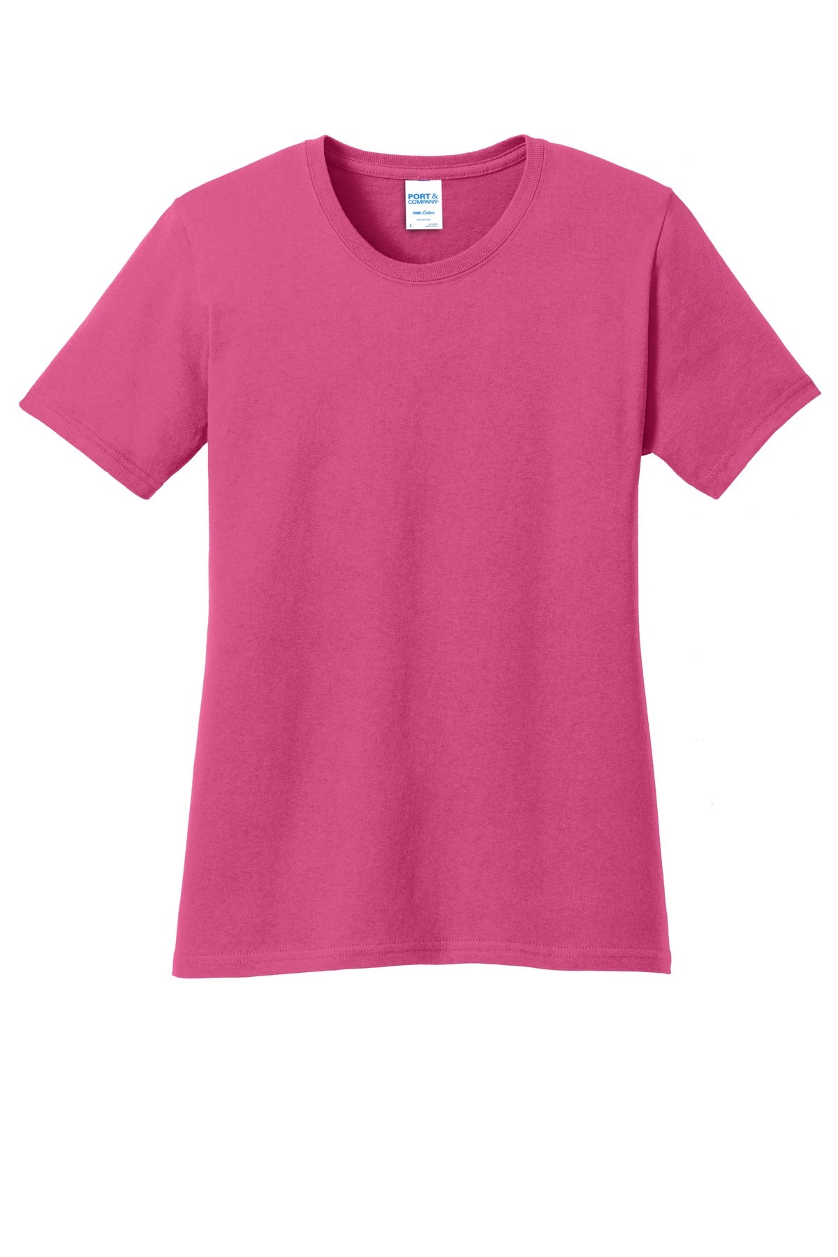 Front View of Sangria Port & Company Women's Core Cotton Tee. LPC54