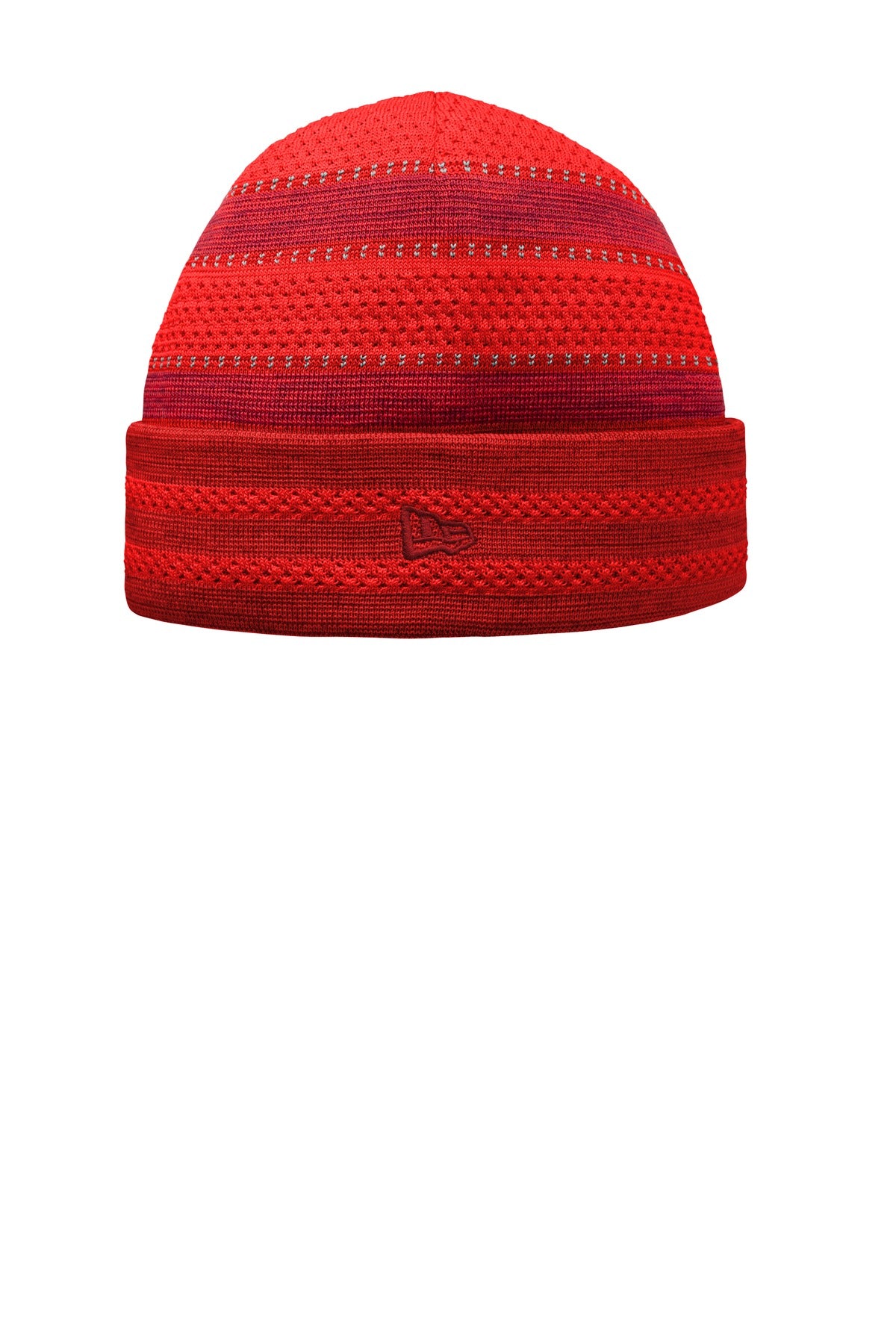 Front View of Scarlet New Era On-Field Knit Beanie NE906