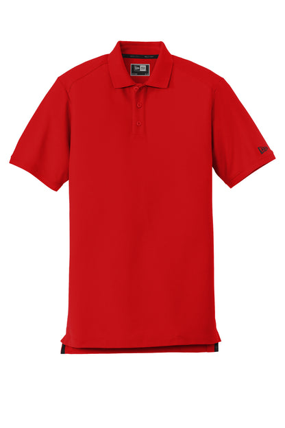Front View of Scarlet New Era Venue Home Plate Polo. NEA300