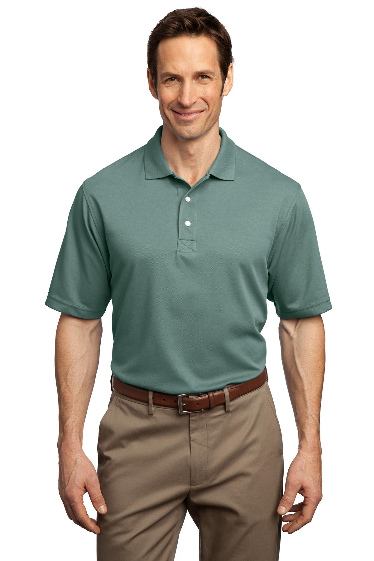 Front View of Seafoam Port Authority Rapid Dry Polo. K455