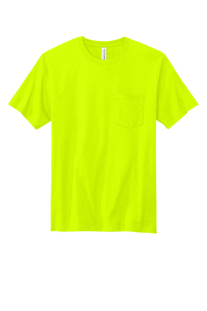 Front View of SftyGrn Volunteer Knitwear All-American Pocket Tee VL100P