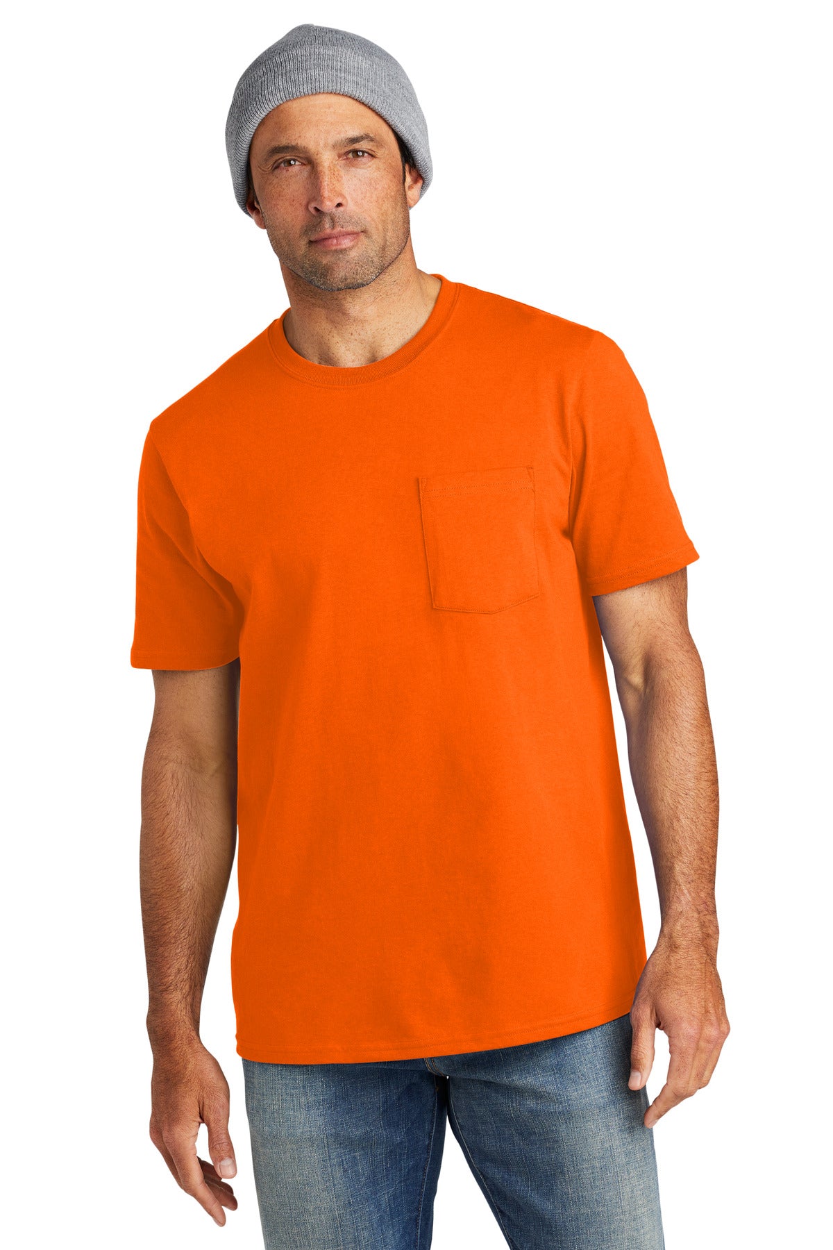 Front View of SftyOrg Volunteer Knitwear All-American Pocket Tee VL100P