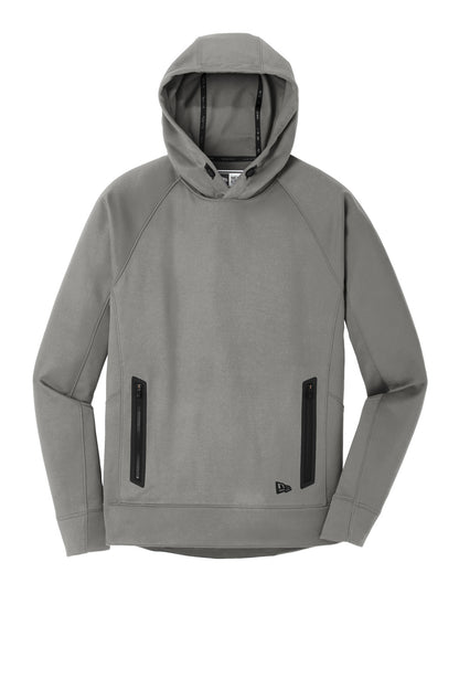 Front View of Shadow Grey New Era Venue Fleece Pullover Hoodie. NEA520