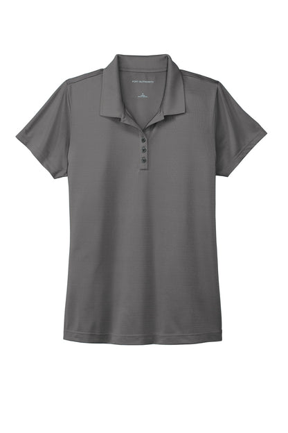 Front View of Shadow Grey Port Authority Women's Eclipse Stretch Polo. LK587