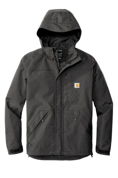 Front View of ShadowGrey Carhartt Storm Defender Shoreline Jacket CT104670