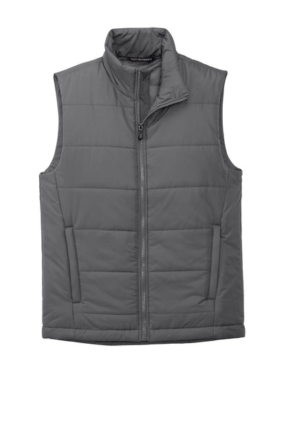 Front View of ShadowGrey Port Authority Puffer Vest J853