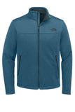 Front View of ShadyBlue The North Face Chest Logo Ridgewall Soft Shell Jacket NF0A88D5