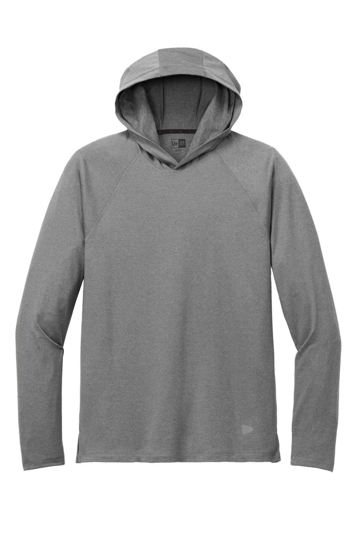Front View of ShdGyHthr New Era Power Long Sleeve Hoodie NEA229