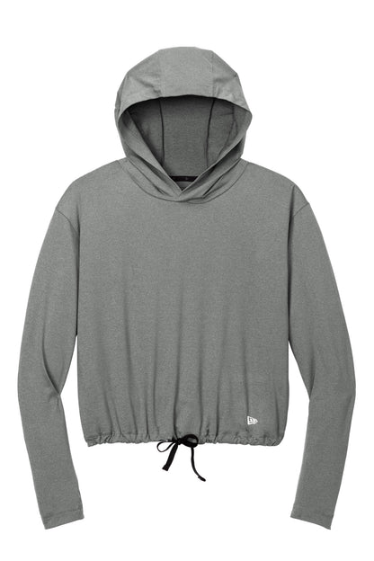 Front View of ShdGyHthr New Era Women's Power Long Sleeve Hoodie LNEA229