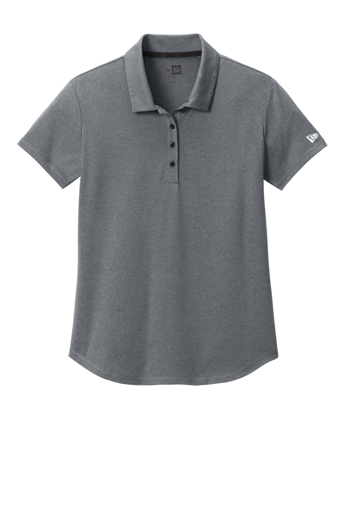 Front View of ShdGyHthr New Era Women's Power Polo LNEA225