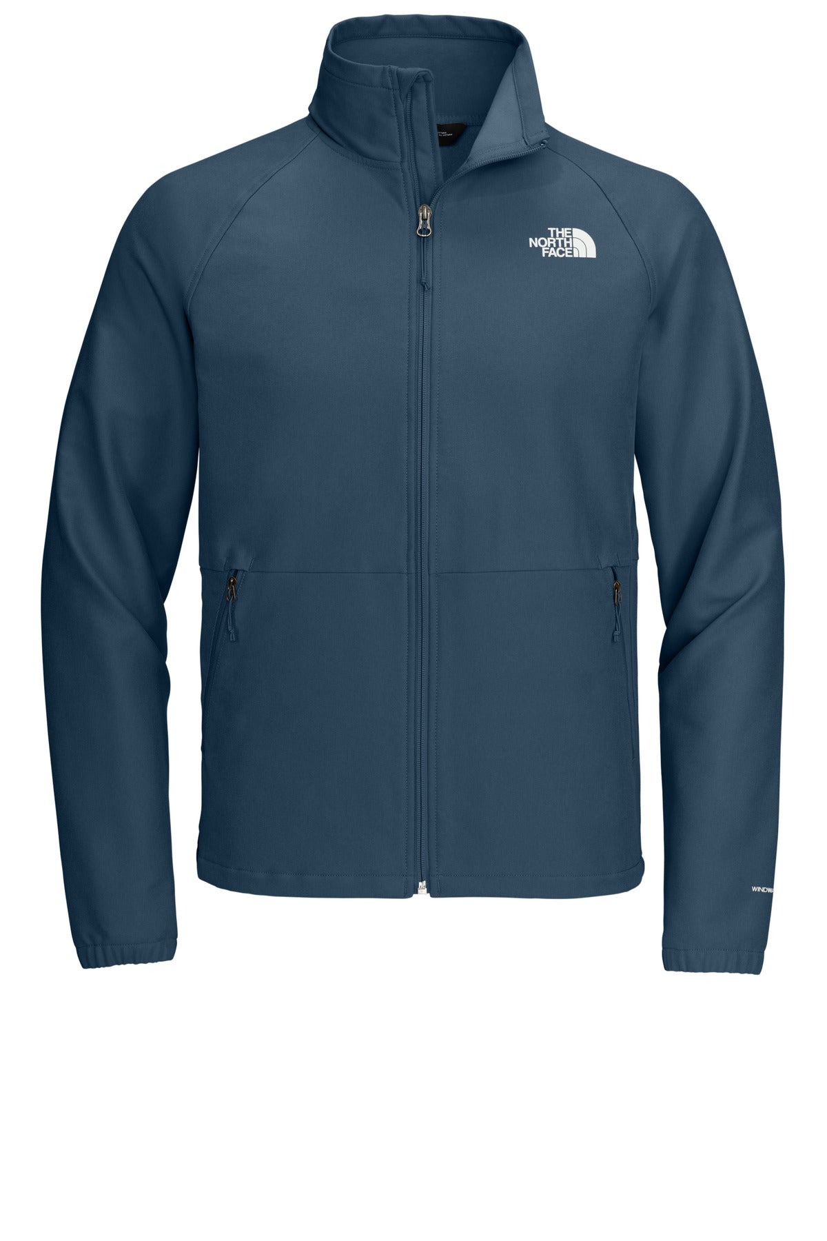 Front View of ShdyBluDkH The North Face Barr Lake Soft Shell Jacket NF0A8BUD