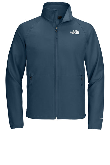 Front View of ShdyBluDkH The North Face Barr Lake Soft Shell Jacket NF0A8BUD