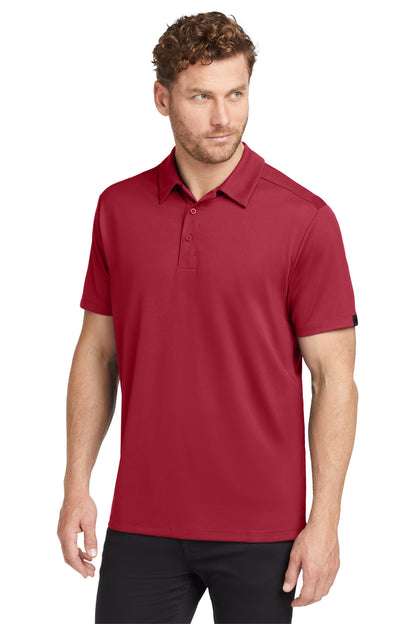 Front View of Signal Red OGIO Framework Polo. OG125